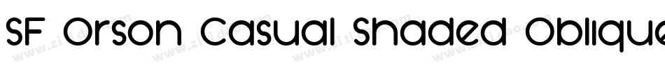 SF Orson Casual Shaded Oblique字体转换